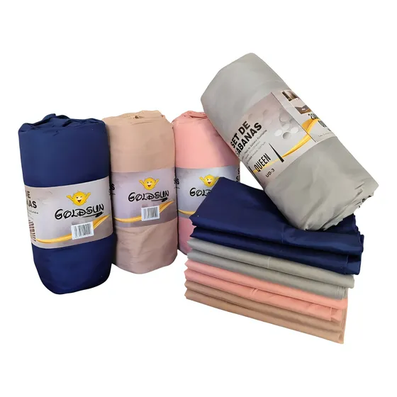 Sábanas Ajustables + Fundas De Almohadas 2 ½ Plazas (queen)