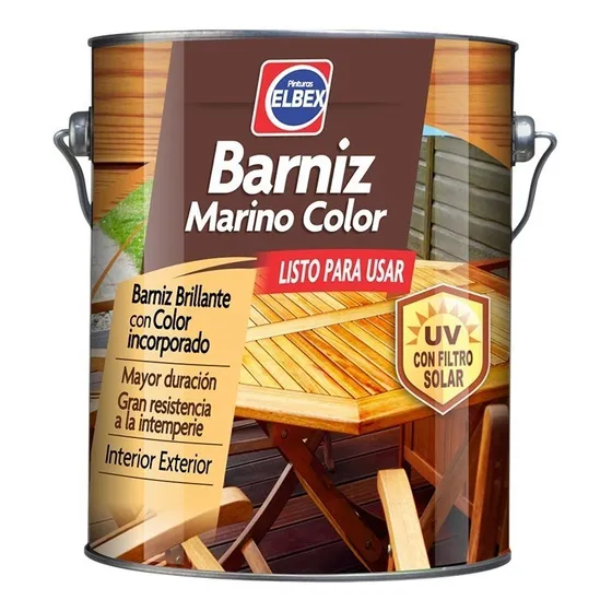 Barniz Marino Color Con Filtro Uv Elbex 1 Lt. - Ferremundo