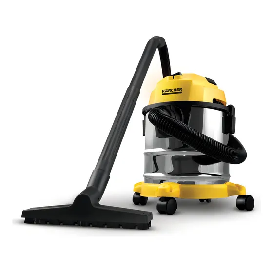 Aspiradora 3 En 1 Agua Y Polvo Wdl1s 12l Karcher Color Amarillo 127v
