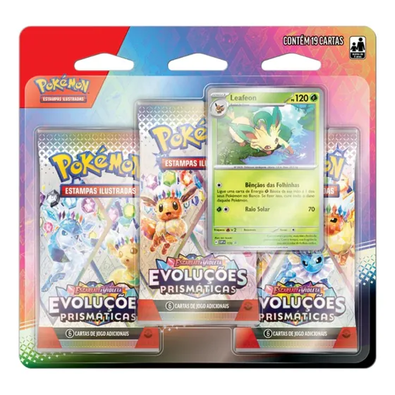 Pokémon Tcg Blister Triplo Evoluções Prismaticas