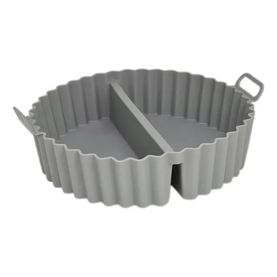 Forma De Silicone Com Divisórias Air Fryer Antiaderente 20cm