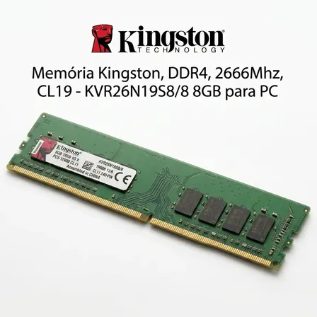 Memória RAM Ddr4 8GB Kingston KVR26N19S8/8