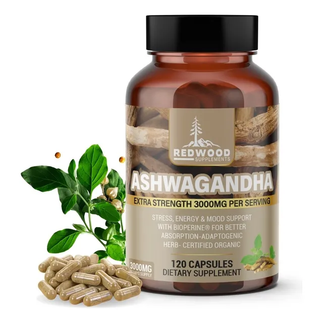 Ashwagandha 3000mg Extra Fuerza -formula Para Aliviar Estres