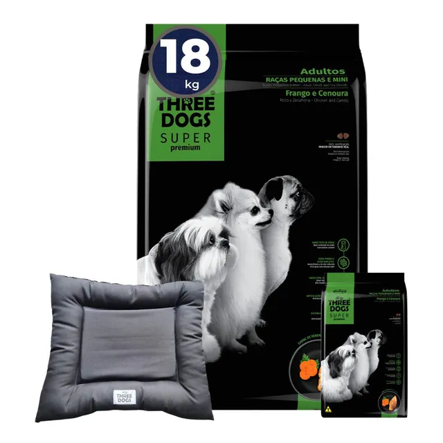 Alimento Three Dogs Sp Adulto Raza Pequeña 15 +2 Kg + Regalo