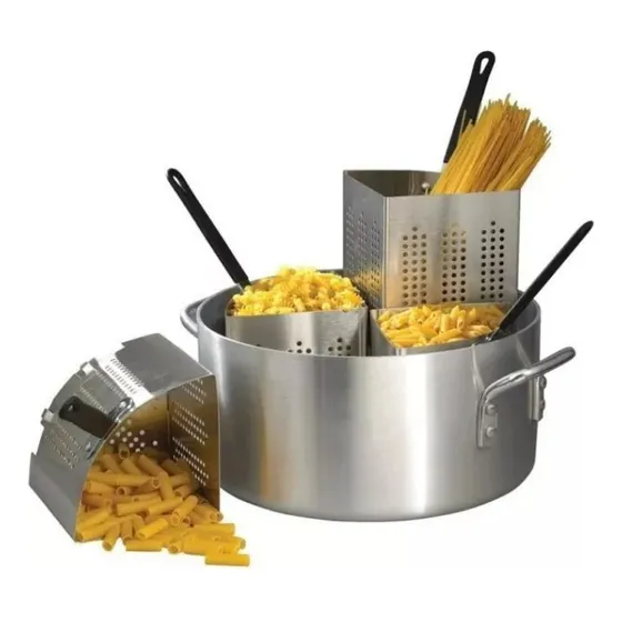 Olla Industrial Para Pasta 4 Coladores Alumware 19ltr