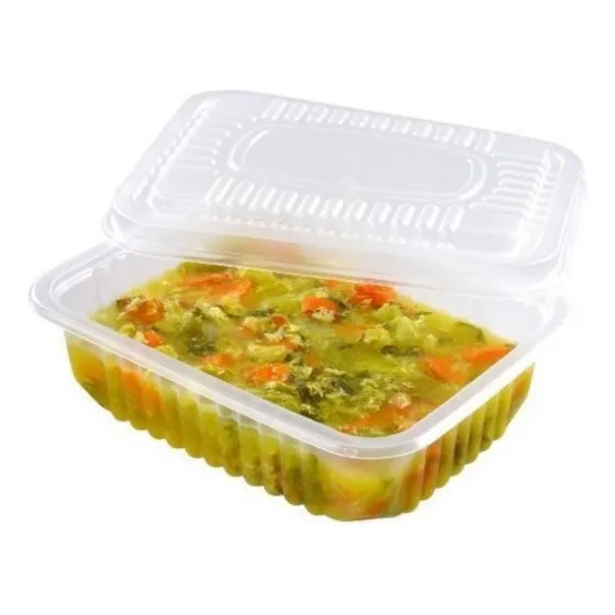 120 Marmita Pote Descartável 700ml Freezer Microondas G302 Cor Transparente