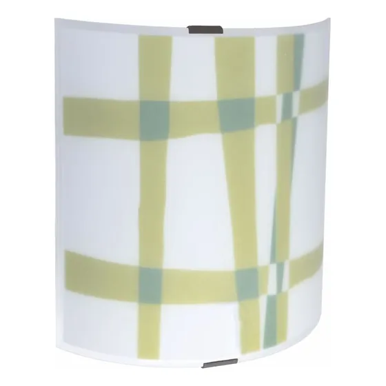 Luminaria Aplique De Pared Con Vidrio Decorado Diseño Bambú