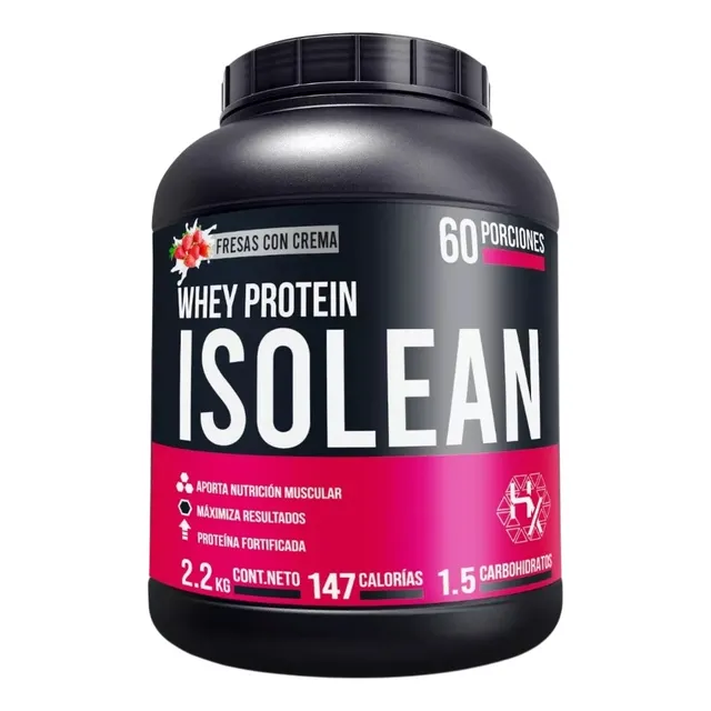 Proteina Whey Isolatada Hidrolizada Holix Lab 2.2kg 60 Serv Sabor Fresas Con Crema
