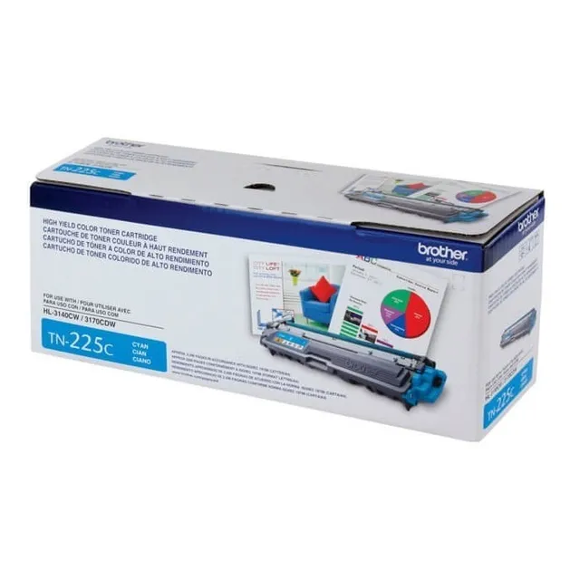 Brother Cartucho De Toner Tn225c Cyan Alto Rendimiento
