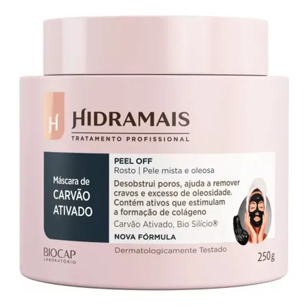 Hidramais Máscaras Faciais Carvao Ativado 250ml 250g Oleosa