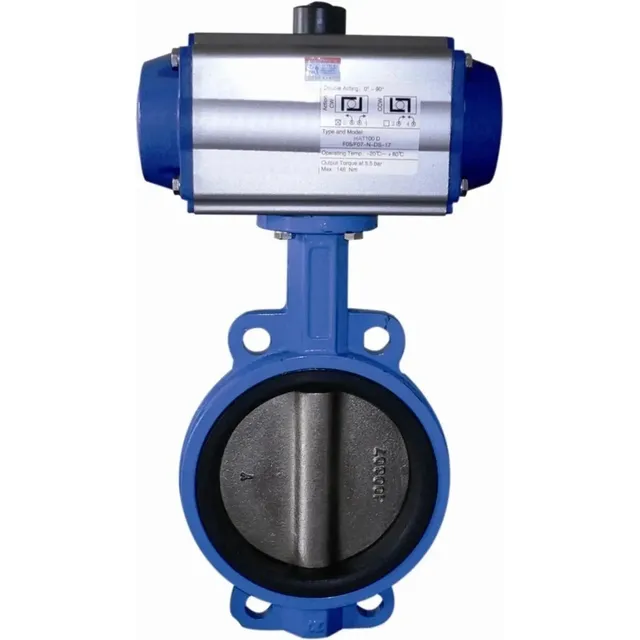 Válvula Borboleta 4 Pol Disco Inox Atuador Retorno Mola