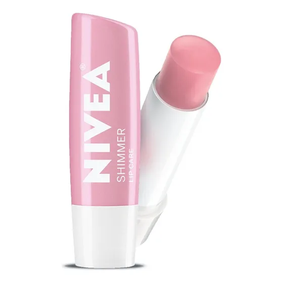 Nivea Labial Lip Care Rosado Shimmer Brillo --- Unidad