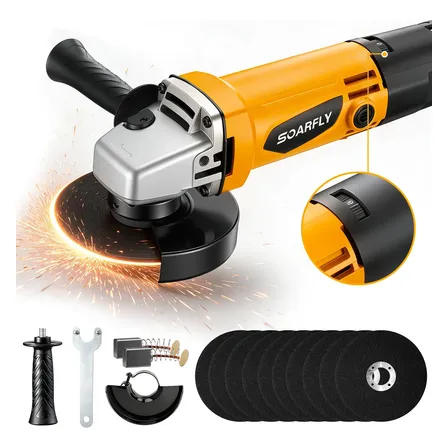 Esmerilhadeira Angular Lixadeira 115mm Controle 6 Velocidade Amarelo 110/127v 50hz/60hz