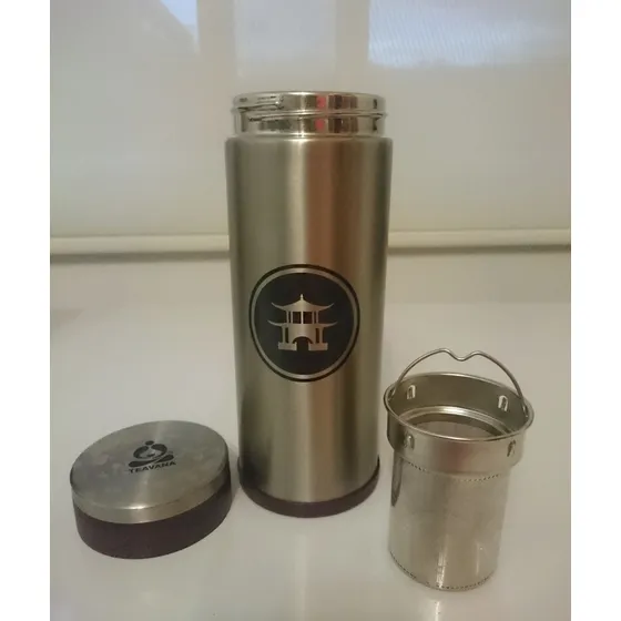 Vaso Infusor De Té Teavana Acero Inoxidable Tapa Y Filtro