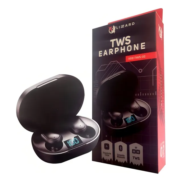 Auriculares Audifonos Tws X-lizzard Negro - Xxz-tws-02 Color de la luz Azul