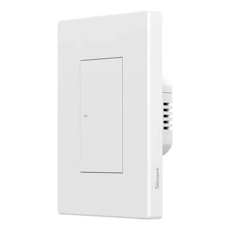 Interruptor Inteligente Wifi Matter Sonoff 1 Tecla Botão Físico Touch M5 App Ewelink Compatível Alexa Google Siri 220v Branco 10 A