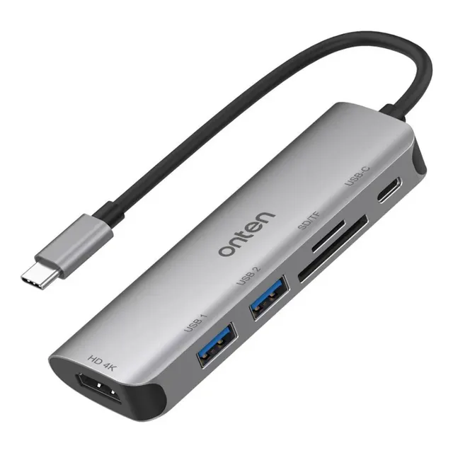Onten Adaptador Usb-c A Hdmi(4k)+usb3.0+sd+tf+usb-c65w -jtec