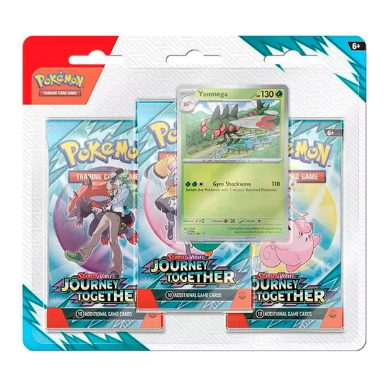 Pokemon Tcg Journey Together 3-pack Blister -yanmega Español