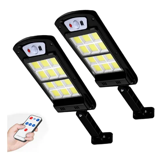 2 Focos Led Exterior 45 Watts Reflector 240cob Solar Soporte