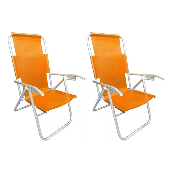 Reposera Sillón Aluminio Alta Reforzada Promo 2 Unidades