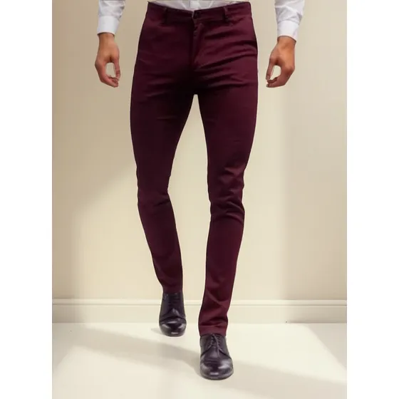Pantalón  De Vestir En Drill  Semiítillo Para Caballero