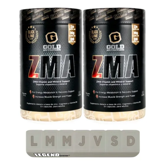 Zma En Capsulas Gold Nutrition X2 Pastillero Legend