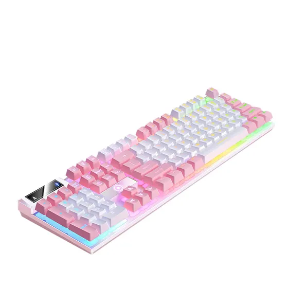 Teclado Mecânico Com Fio De 104 Teclas Teclado De Tamanho Co