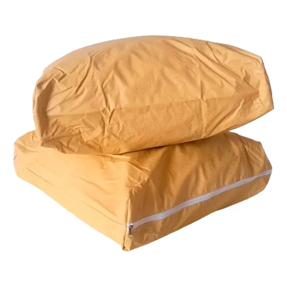 Funda Almohadon 60x60x10 Ecocuero Sillon Pack 6 Unidades Color Maiz Liso