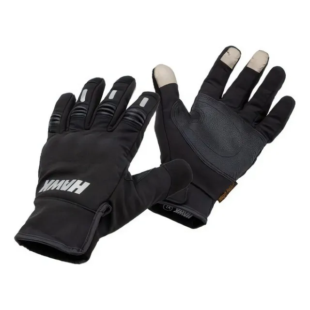 Guantes Moto Hawk Night Rider Termicos Tactil Color Negro Talle XL