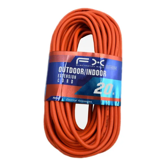 Extensión Eléctrica Uso Rudo Multicontacto 20 Metros 15a Naranja