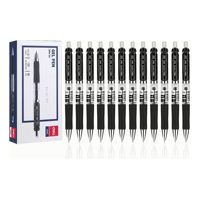 Deli Bolígrafo De Gel Para De Prensa Manual 0.5mm 12pcs
