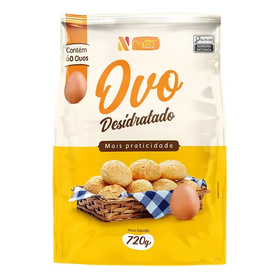 Ovo Desidratado - 720g (60 Ovos) Netto Alimentos