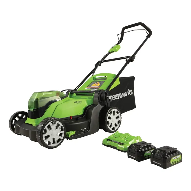 Cortadora De Césped Inalámbrica 48v 43cm Con Cargador Y Bate