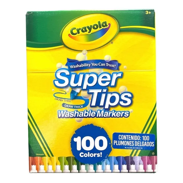 Marcadores Lavables Crayola Super Tips 100 Colores