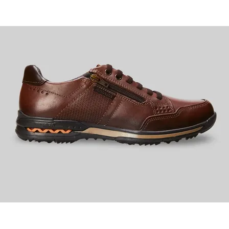 Sapatênis Casual Masculino 114861 Com Calce Fácil Pegada Pinhão Liso 40 Br