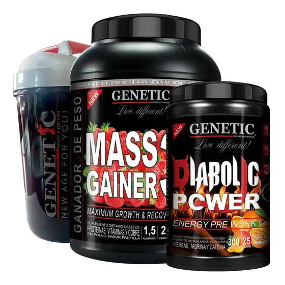 Masa Muscular Gainer Energía Prework Diabolic Shaker Genetic