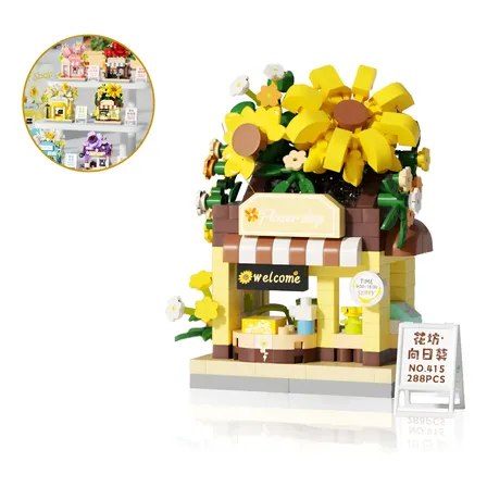 Blocos De Montar Floricultura Conjuntos De Blocos