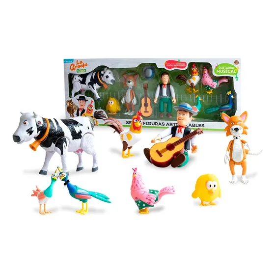 Set De Figuras Articulables La Granja De Zenón 9 Piezas