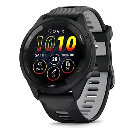 Relógio Smartwatch Garmin Forerunner Music 265 Amoled Preto/cinza