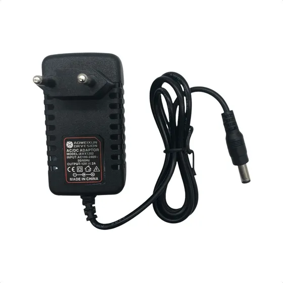 Fuente De Poder Adaptador Transformador Dc 12v 2a 5.5mm 2.1