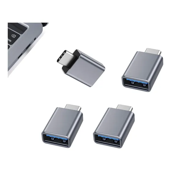 4 Un Adaptador Conversor Usb-c  Tipo C Para Usb Com Garantia