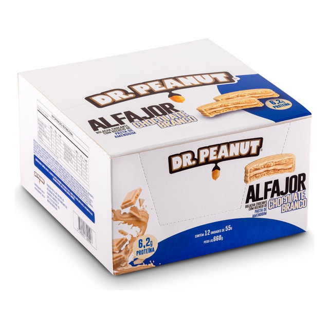 Bolacha Alfajor Com Pasta De Amendoim Dr Peanut Sabores Sabor Chocolate Branco Bolacha Alfajor Com Pasta De Amendoim Dr Peanut Sabores Sabor Chocolate Branco