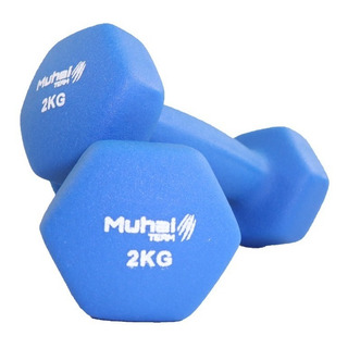 Par De Mancuernas 2 Kg Muhai Team Forro De Neopreno Par De Mancuernas 2 Kg Muhai Team Forro De Neopreno