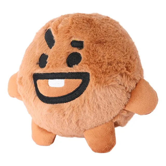 Miniso Peluche Bt21 Shooky Felpa Café 15x11x23 Cm