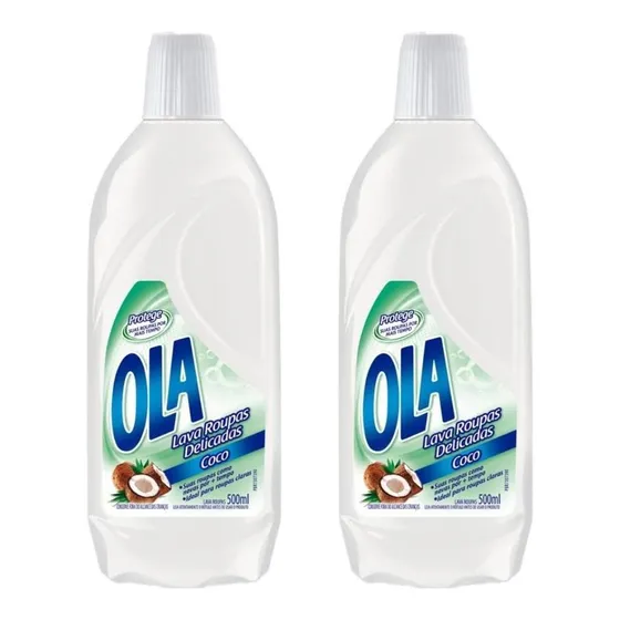 Kit Com 2 Lava Roupas Ola Coco 500ml Cada