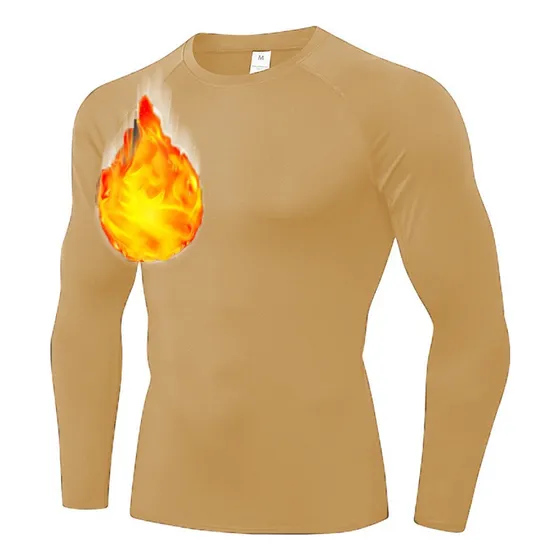 Camiseta Térmica 1ra Piel Frizada Manga Larga Deportiva 