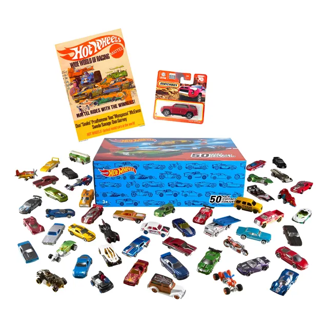 Set Caja Hotwheels 50 Unidades Originales + Obsequio