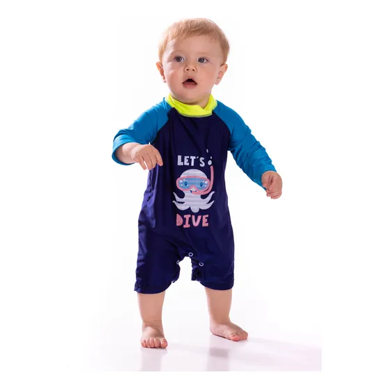 Vestido De Baño Bebé Traje Enterizo Niño Pulpito Upf 50+