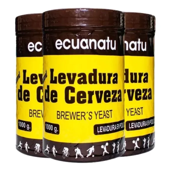 Pack De 3 Levadura De Cerveza Aumenta Tu Musculatura 1000gr