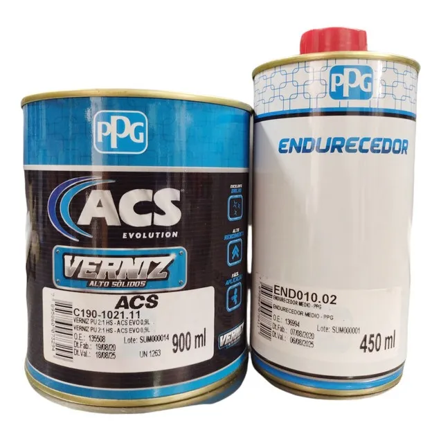 Transparente Automotriz Ppg Acs Alto Solido 2.1 1/4